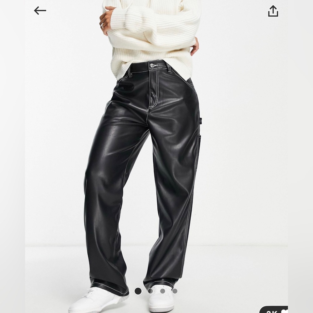 ASOS Leather Cargo Pants